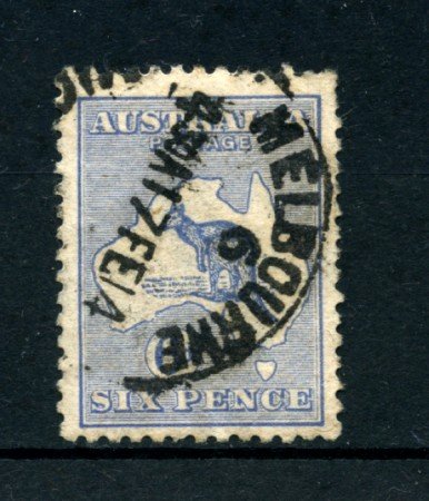 1912/19 - LOTTO/21535 - AUSTRALIA - 6d. OLTREMARE - USATO