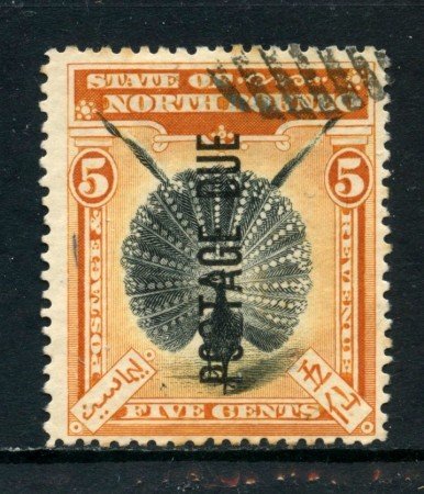 1897/901 - NORD BORNEO - 5c. SEGNATASSE - USATO - LOTTO/27018