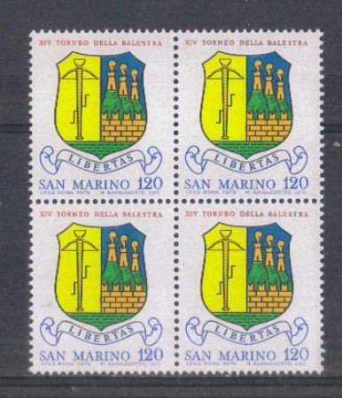 1979 - LOTTO/7995Q - SAN MARINO - TORNEO BALESTRA - QUARTINA