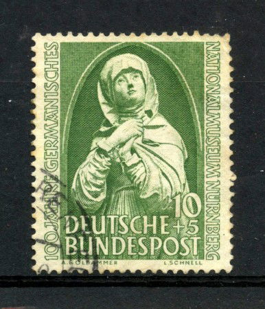 1952 - GERMANIA - LOTTO/43251 - 10+5p. MUSEO DI NORIMBERGA - USATO