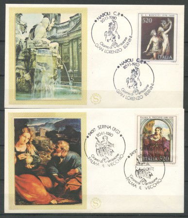 1980 - REPUBBLICA - ARTE ITALIANA - 2 FDC FILAGRANO - LOTTO/27412