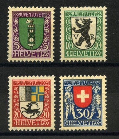 1925 - SVIZZERA - PRO JUVENTUTE 4v. NUOVI - LOTTO/34019