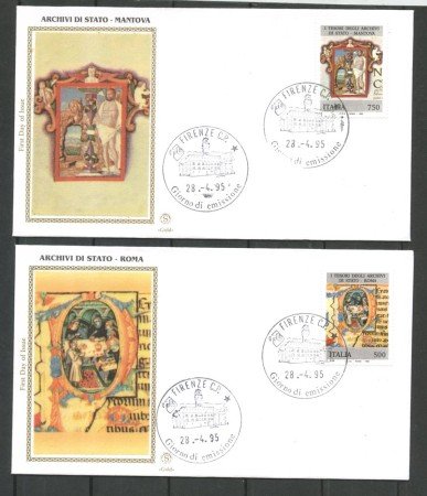 1995 - REPUBBLICA - LOTTO/39132 - TESORI NAZIONALI - 4 FDC