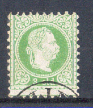 1867 - LBF/2034 - AUSTRIA LEVANTE - 3 SOLDI VERDE - USATO