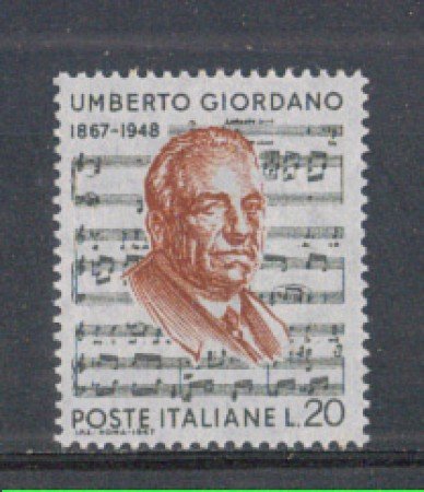 1967 - LOTTO/6472 - REPUBBLICA - UMBERTO GIORDANO
