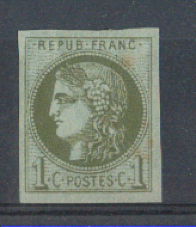 1870/1871 - LOTTO/5225A - FRANCIA - 1 CENT. VERDE CERERE - LING.