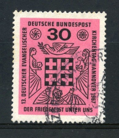1967 - GERMANIA FEDERALE - 30p. CHIESA EVANGELICA - USATO - LOTTO/30934U
