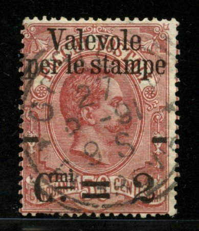 1890 - LOTTO/12977 - REGNO - 2c. su 50c. VALEVOLE PER LE STAMPE - USATO