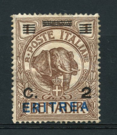 1924 - LOTTO/14971 - ERITREA - 2 Cent. su 1b. BRUNO - LING.
