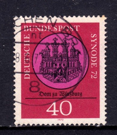 1972 - GERMANIA FEDERALE - SINODO CATTEDRALE DI WURZBURG - USATO - LOTTO/31525U
