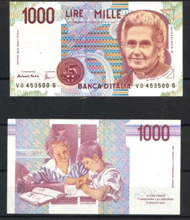 1995/98 - REPUBBLICA - LOTTO/38455 - 1000 LIRE MARIA MONTESSORI