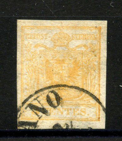 1850 - LOMBARDO VENETO - LOTTO/40977 - 5  CENT. GIALLO - USATO