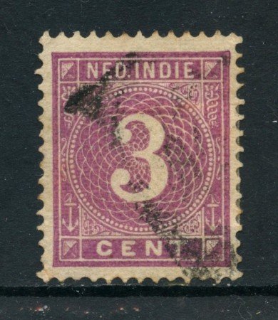 1883/90 - INDIE OLANDESI - 3c. LILLA - USATO - LOTTO/28760