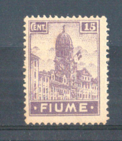 1919 - LOTTO/FIU36L - FIUME - 15c. VIOLETTO LING.