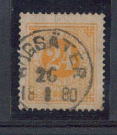1872 - LOTTO/SVE22IU - SVEZIA - 24o. GIALLO - USATO