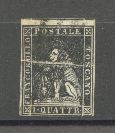 1857 - TOSCANA - LOTTO/40281 - 1 QUATTRINO NERO - VARIETA' -  USATO