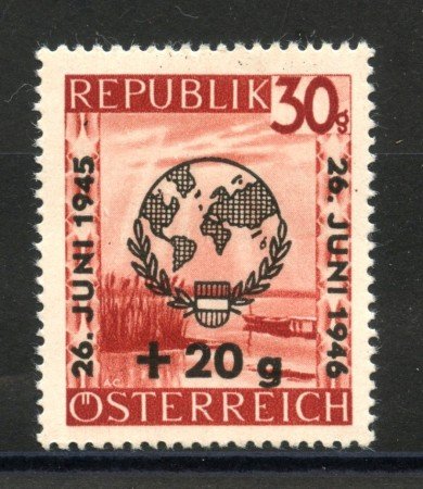 1946 - AUSTRIA - ANNIVERSARIO NAZIONI UNITE NUOVO - LOTTO/34055