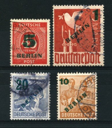 1949 - LOTTO/12560 - BERLINO - SOPRASTAMPATI ZONE A.I.S. 4v. - USATI