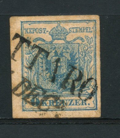 1850 - LOTTO/14102 - AUSTRIA - 9 Kr. AZZURRO - USATO