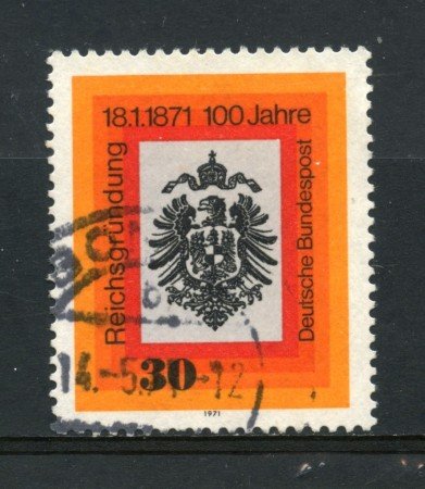 1971 - GERMANIA - 30p. FONDAZIONE IMPERO TEDESCO - USATO - LOTTO/31041U