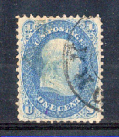 1861 - LOTTO/3594 - STATI UNITI  - 1c. FRANKLIN USATO