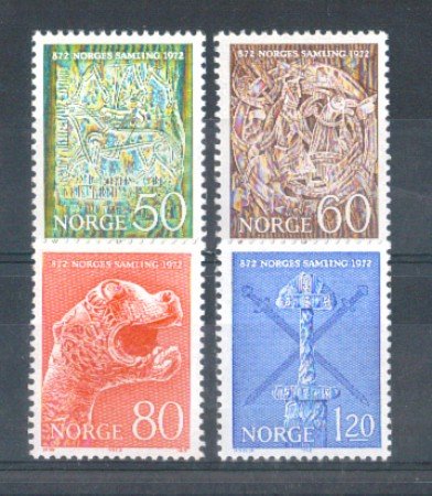 1972 - LOTTO/NORV601CPN - NORVEGIA - UNIFICAZIONE 4v. - NUOVI
