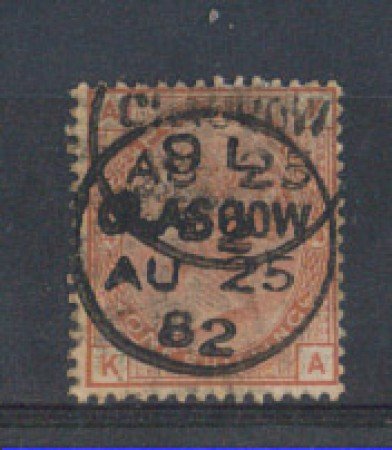 1881 - LOTTO/3551 - GRAN BRETAGNA - 1 SCELLINO ROSSO - TAV. 14