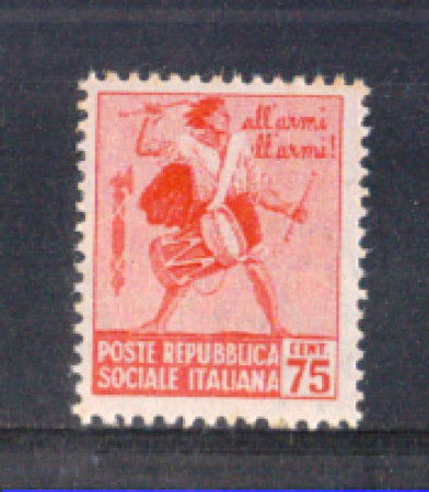 1944 - LOTTO/RSI499N - RSI - 75c. MONUMENTI DISTRUTTI - NUOVO