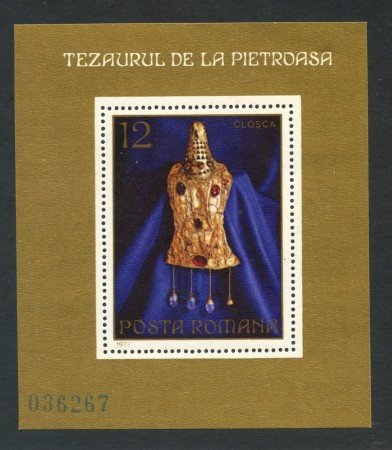 1973 - ROMANIA - TESORI DI PIETROASA - FOGLIETTO NUOVO - LOTTO/29347