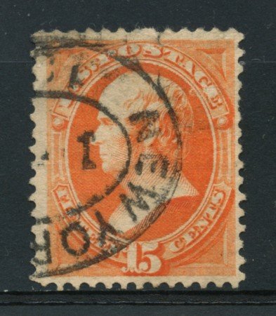 1870/71 - LOTTO/14566 -  STATI UNITI -  15c. arancio D.WEBSTER - USATO