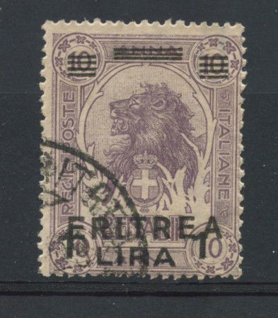 1922 - LOTTO/17223 - ERITREA - 1 LIRA su  10 ANNA - USATO