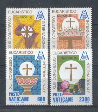 1985 - LOTTO/5800 - VATICANO - 43° CONGRESSO EUCARISTICO 4v. - NUOVI
