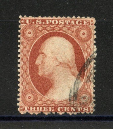 1857/61 - STATI UNITI - LOTTO/40809 - 3 Cent. ROSSO OPACO - USATO