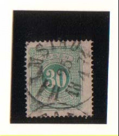 1874 - LBF/2804 - SVEZIA - SEGNATASSE 30o. VERDE - USATO