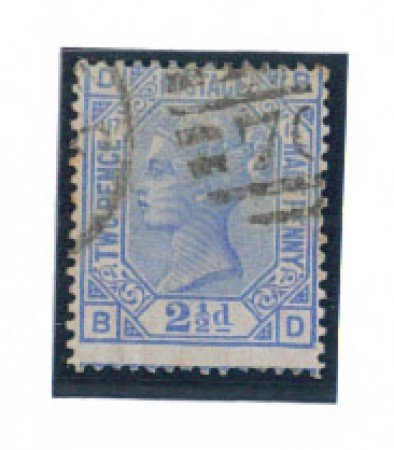 1875/80 - LOTTO/3547 - GRAN BRETAGNA - 2,5p. AZZURRO TAV. 17