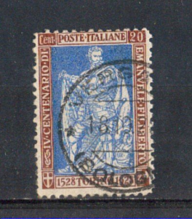 1928 - LOTTO/REG226U - REGNO - 20c. E.FILIBERTO D.11 - USATO