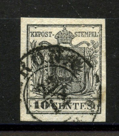 1850 - LOMBARDO VENETO. - LOTTO/40180 - 10 cent. NERO - USATO