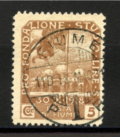 1919 - FIUME - LOTTO/39883 - 5C.+5c. BRUNO PLEBISCITO - USATO