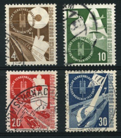 1953 - LOTTO/11845 - GERMANIA FEDERALE - ESPOSIZIONE TRASPORTI 4v. - USATI