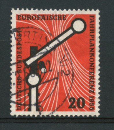 1955 - LOTTO/11861 - GERMANIA FEDERALE - 20p. ORARI FERROVIARI - USATO