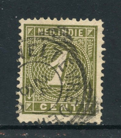 1883/90 - INDIE OLANDESI - 1c. OLIVA - USATO - LOTTO/28758A