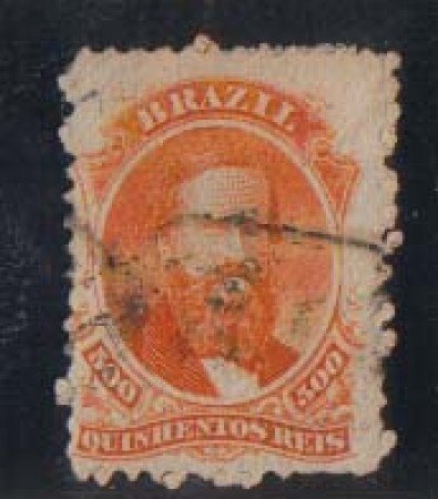 1866 - LOTTO/3034 - BRASILE - 500r. ARANCIO