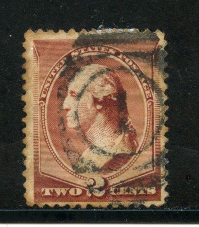 1883 - STATI UNITI - 2 cent. ROSSO BRUNO WASHINGTON USATO - LOTTO/28998C