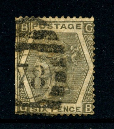 1872 - GRAN BRETAGNA - 6P. GRIGIO OLIVA - USATO DIFETTOSO - LOTTO/27809
