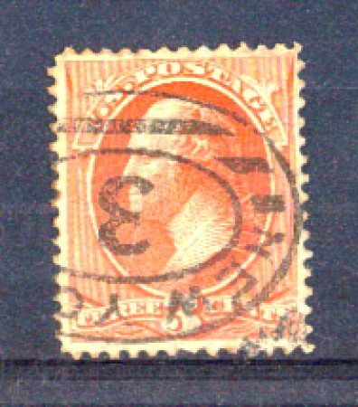 1887 - LBF/2943 -  STATI UNITI - 3 c. VERMIGLIO B.FRANKLIN