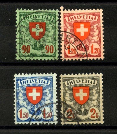1924 - SVIZZERA - LOTTO/40661 - CROCE E SCUDO  4v. - USATI
