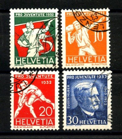 1932 - SVIZZERA - LOTTO/41674 - PRO JUVENTUTE 4v. - USATI