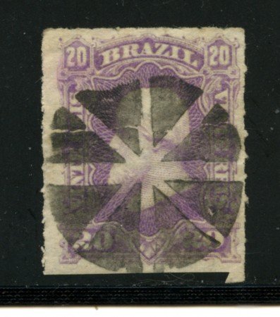 1878/79 - LOTTO/16578 - BRASILE - 20r. VIOLETTO PEDRO II° - USATO