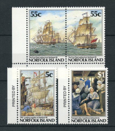 1987 - NORFOLK ISLAND - LOTTO/19645 - BICENTENARIO 4v. - NUOVI