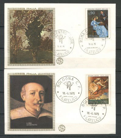 1975 - REPUBBLICA - ARTE  ITALIANA - 2 BUSTE FDC FILAGRANO - LOTTO/27485